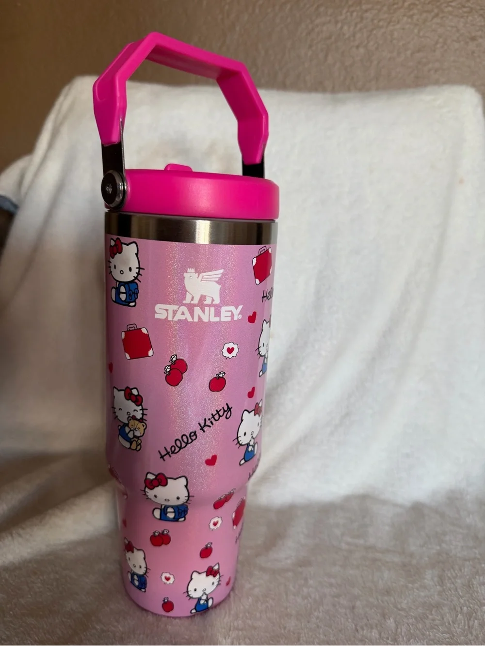 Stanley Pink Hello Kitty Travel Cup with Handle